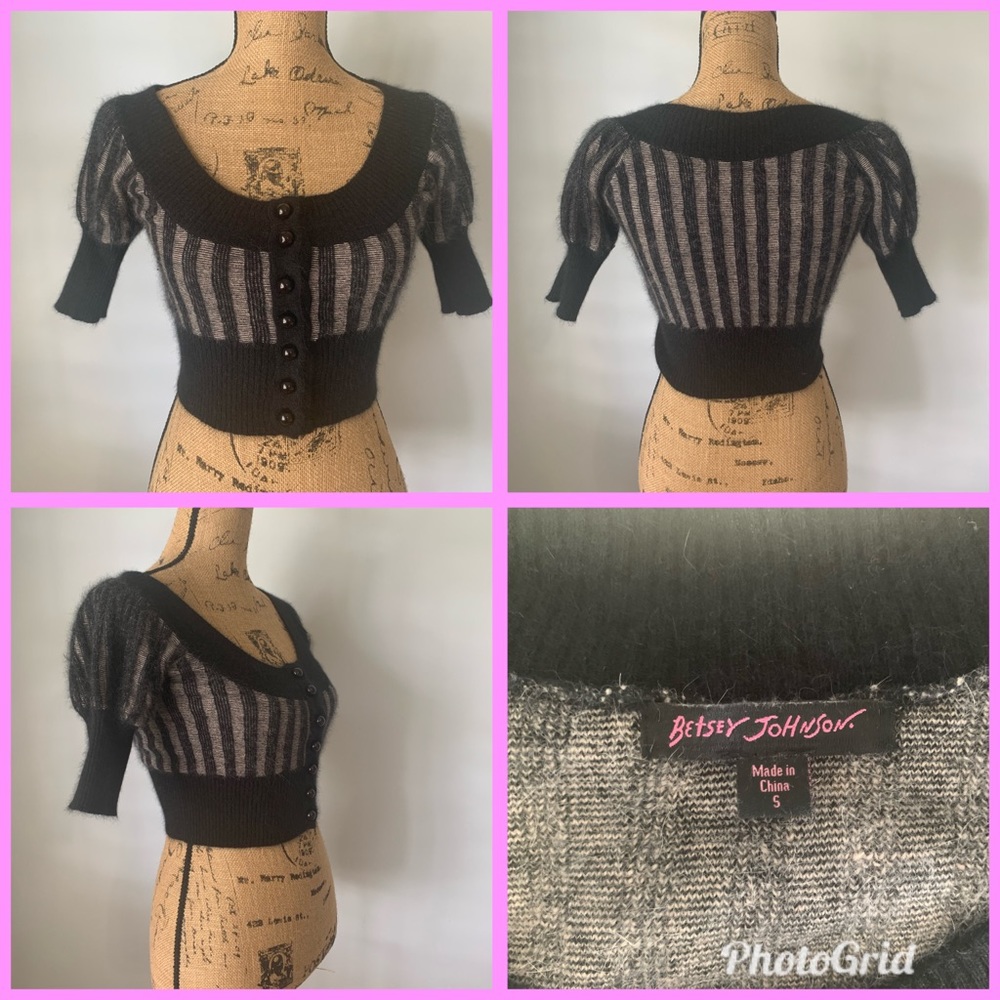 Betsey Johnson Angora Cardigan Sweater